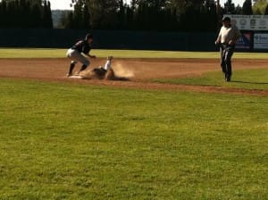 HEAD FIRST IN TO 3RD BASE