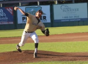 Wilcox gave up 2 earned runs and struck out three for the Elks to earn the W.