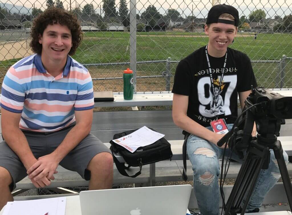 Jamie Flynn and Chris Janisch at South Medford ready for South v Roseburg boys soccer.